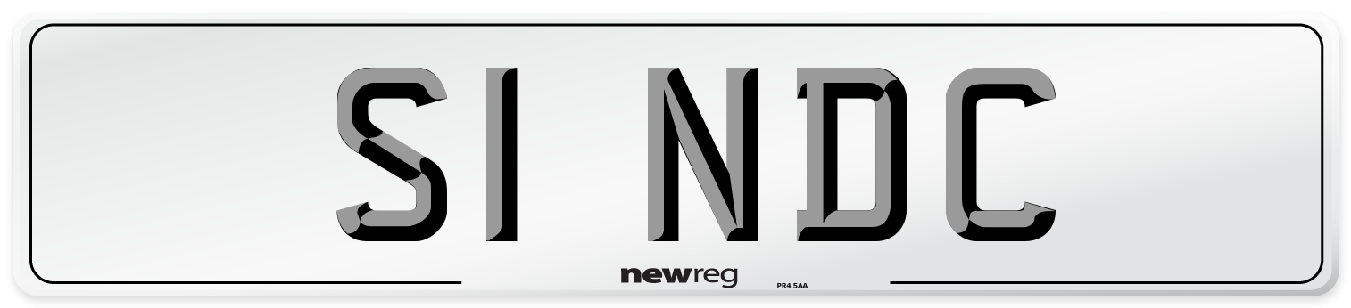 S1 NDC Number Plate from New Reg